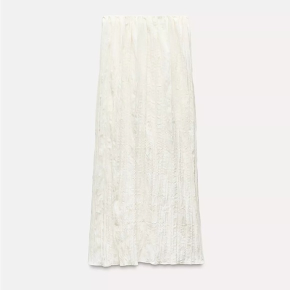 Zara Hemp Elegant White Strapless Dress - Picture 2 of 10